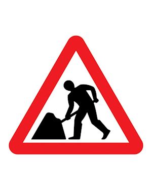 QuickFit Men At Work - Road Works Sign Plate (face only)